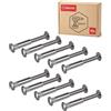 Gedotec Viti connettore per mobili M6 | 10 pezzi - viti a manicotto | connettore in acciaio nichelato | spessore del legno 46-56 mm