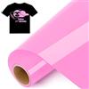 IModeur 8 Ft vinile termoadesivo Rosa - 30,5 x 244 cm vinile termoadesivo per tessuti, vestiti, berretti, pantaloni, termovinile vinile Rosa per Cricut Maker, Silhouette Cameo