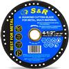 S&R Disco Diamantato 115 mm per Smerigliatrice per Taglio Metallo Ferro Pietra Legno Plastica. Mola da taglio multimateriale