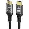 Ubluker Cavo HDMI 8k 15M, Cavo HDMI® Ad Alta Velocità intrecciato in nylon 4k 120Hz 2k 165Hz 8k 60Hz 12bit eARC ARC Dolby Atmos HDR10+ HDCP2.3 Compatibile per PC TV Monitor Laptop Mac PS5