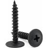 Keple 4.2mm x 50mm Vite autofilettante a testa wafer, fosfato nero, viti in acciaio al carbonio con testa a traliccio, filo fine, testa phillips flangiata pozi per lamiera, cartongesso e legno (25 pcs)