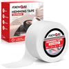 FIXCHORD Nastro Termoadesivo per Orlo, Nastro Wonder Web per Orli, Nastro Termoadesivo, Nastro per Tessuti Fusibili Extra Forte per Abbigliamento, Tende, Stiratura e Incollaggio, Bianco, 30M*50MM