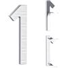 Yafimea numero civico esterno argento 12,5 cm - In alluminio massiccio con superficie spazzolata, adesivo o con viti, impermeabile - Per porta, muro, cancello, recinzione (1)