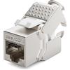 deleyCON 1x Modulo Keystone Presa CAT 6a STP RJ45 Completamente Schermata Senza Attrezzi Grazie al Montaggio a Innesto 500Mhz 10GBit/s