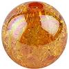 Ideen mit Herz 50 Perle crackle con effetto vetro | arancione iridescente | Ø 10 mm | Con foro | Per infilare e realizzare gioielli fai da te come bracciali, collane e molto altro