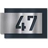 Metzler numero civico acciaio inox targa personalizzata antracite RAL7016 effetto 3D inciso laser resistente alle intemperie robusta targhetta casa esterna Made in Germany