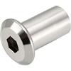 Keple M8x16 Dadi cilindrici, esagono incassato, inserti per mobili dadi esagonali a testa piatta a brugola, dado esagonale con manicotto chiave Alan, elementi di fissaggio per bulloni da 8mm (50 pack)