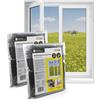 EASYmaxx Zanzariera per finestra con chiusura a strappo | Rete Anti-Insetti tagliabile fino a 110 x 130 cm | Facile installazione - senza forare e avvitare | Rete antizanzare autoadesivo [Nero]