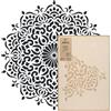 NAKLEO Stencil Mandala per Pittura Diametro 120cm-XL, Cerchio Geometrico Orientale Modello per Pareti Grandi Dimensioni, Plastica e Riutilizzabile Fai Da Te Artigianato, Muro Legno Tessuto Mobili