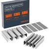 PRESCH Set di graffette per cucitrice 1200 pezzi - Graffette per cucitrice manuale incl. graffette tipo 53F, graffette a U e chiodi - Graffette a filo piatto per cucitrice manuale