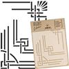 NAKLEO Stencil di Pittura Artigianato, A3 30x42cm Cornici Art Déco Frontiere, Fai da te Modelli Plastica e Riutilizzabili, Arte Scrapbooking Geometrico Decorazioni Casa, Pareti Muro Legno Mobili