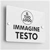 Mr Pubblicità - Targa Personalizzata Plexiglass Personalizzata, Stampata con Logo Testo o Immagine, Insegna, Cartello, Targhetta (15x10 cm) (BIANCO)