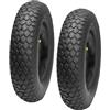 Garronda Set di 2 Copertone 4.80/4.00-8 2PR con Camera d'Aria (AV) per Ruota Carriola, compatibile con Ruote per Carrello, Ø 39 cm, da Giardino oppure Cantiere Ø 39 cm GD-0164, Nero