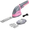 WORKPRO Forbici a Batteria 2 in 1, 3,6 V Cesoia Elettrica a Batteria al Litio 2Ah, Il tagliasiepi per Larghezza di Taglio75 mm, Lunghezza di Taglio 118mm, Adatto al Giardino Il tagliasiepi (Rosa)