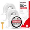 FIXCHORD Nastro Sigillante Impermeabile, 3 Rotoli Sigillante Autoadesivo Nastro, Nastro Autoadesivo in PVC, Trasparente Striscia di Tenuta per Cucina, Bagno, Toilette, Angolo di parete 3.2m*38mm