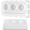Wukemaoyi Stampi in Silicone per Resina, Stampo per Candele in Resina Epossidica, Stampo in Silicone Portacandele di 3 Buch, Stampo Silicone Resina per Colata Candele Creazione di Artigianato DIY(3 Buchi)