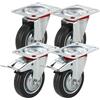 TK Gruppe Timo Klingler Wheels - 4 ruote per il trasporto, portata 400 kg, ruote girevoli con freno, ruote per carichi pesanti da 75 mm, ruote con freni, ruote per mobili pesanti (4 ruote girevoli con diametro di 7,5 cm)