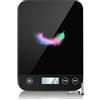 Drcowu Bilancia Cucina Digitale 10kg, Bilancia Alimentare Elettronica da Cucina con Precisione 1g, LCD Retroilluminato, Pesa Alimenti per Cucinare, Preparazione Pasti, Keto e Dolci, Nero