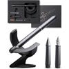 novium Hoverpen Future - Penna fluttuante 2 in 1 stilografica e roller, levitazione magnetica, design ispirato allo spazio, decorazione da scrivania, idea regalo di lusso, Deep Black