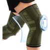 CAMBIVO 2 Pezzi Tutore Ginocchio con Stabilizzatori Laterali In PMMA e Gel Pad Rotulea, Ginocchiera Ortopedica Compressione Elastica per Legamenti, Menisco, Sportivo, Palestra, Pallavolo