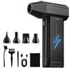 GARAID Aria Compressa Elettrico con Luce LED, 3 Velocità 150000 RPM Air Duster, 6000 mAh Mini Soffiatore a Batteria, Compressore Aria Portatile per la Pulizia del PC, Divano, Tastiera, Auto (nero)