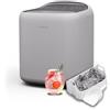 Klarstein SparkIce - Macchina del Ghiaccio, 15 kg/24h, Cubetti in 6 Min, Touchpad, Pulizia Automatica, Cubetti in 2 Dimensioni, Macchina del Ghiaccio da Casa, Ice Maker con Paletta, Bianco