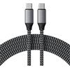 Satechi Cavo di Ricarica USB C a USB C 100W, 2 Metri, Trasferimento Dati 480 Mbps, Nylon Intrecciato Resistente per MacBook Air e Pro, Tablet, Laptop, iPad, iPhone