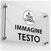Mr Pubblicità - Targa Personalizzata Plexiglass Personalizzata, Stampata con Logo Testo o Immagine, Insegna, Cartello, Targhetta (25x17 cm)
