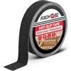 FIXCHORD Nastro di sicurezza antiscivolo, 5m*25mm nastro ad alta aderenza per interni ed esterni, strisce antiscivolo per scale e rampe, impermeabile ad alta trazione, grana 80, nero