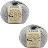 Kalapanta 2 Gomitoli Lana Ecologica Sesia, 50% Lana 50% Alpaca 100 g/170 m, ferri 5-5.5, uncinetto 4-5 (Grigio - 0463, 2)