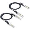 10Gtek [x2 pcs] SFP+ DAC Twinax Cavo 1-Meter(3.3ft), 10G SFP+ to SFP+ Direct Attach Copper Passive Cable per Cisco SFP-H10GB-CU1M, Ubiquiti UniFi, TP-Link, Netgear, D-Link, Zyxel, Mikrotik and More