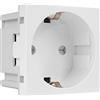 Maclean MCE719W - Enchufe empotrable sin marco con protección de contacto (enchufe Schuko, color blanco)