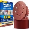 S&R Dischi Abrasivi 125mm Carta Vetrata Levigatrice Fogli Grana 40 60 80 120 180 240. Dischi Abrasivi 8 fori x Levigatrice Rotorbitale Eccentrica di Tutte le Marche.
