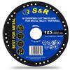 S&R Disco Diamantato 125 mm per Smerigliatrice per Taglio Metallo Ferro Pietra Legno Plastica. Mola da taglio multimateriale