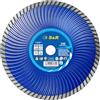 S&R Disco Diamantato 230 x 10.0 x 22,2 Turbo Taglio Cemento Armato Granito Pietra Mattoni. Professionale Secco e Umido