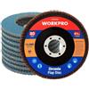 WORKPRO Dischi abrasivi 10 pezzi, dischi lama, ø115 mm, dischi 80 grana per smerigliatrici angolari per acciaio inossidabile, metallo/acciaio e legno