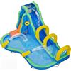 GIANTEX Castello Gonfiabile Per Bambini, 4 in 1 Parco Acquatico con Scivolo, Piscina, Muro Arrampicante e Canestro da Basket, Giochi Gonfiabili con Spruzzi e Borsa da Trasport, per Bambini 3-12 Anni