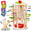 Nene Toys BALLFALL Grande - Giochi Montessori in Legno per Bambini 3 4 5 6 Anni - Gioco da Tavolo Educativo con Bastoncini, Dadi & Carte - Giocattolo Motricità Fine - Regalo Bambina Bambino 3-9 Anni