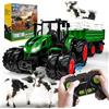 PENGBU RC Trattore Telecomandato per Bambini 3 4 5 6 anni, 6 canali trattore radiocomandato per bambini,trattore giocattolo per bambini,mietitrebbia Giocattolo per bambini Regali di Natale 3 4 5 6 anni