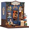 CUTEBEE Book Nook Kit - Casa Bambole in Miniatura da Costruire, Libreria Journey Trace Booknook Puzzle in Legno 3D, Set Creativo per la Decorazione della Libreria, Regali per Familiari e Amici