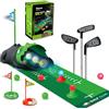 Clemas Giocattolo da Golf per Bambini Aggiornato con Raccoglitore Automatico, Palline da Golf Luminescenti a LED,Mazze, Tappetino da Putting,Mini Golf per 3-8 Anni, Giochi Sportivi per Ragazzi e Ragazze 3+