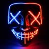 TK Gruppe Timo Klingler Maschera horror LED rosso e blu - come di spurgo con effetti di luce, controllabili, per Halloween, Mardi Grasso e Carnevale come costume per uomo e donna