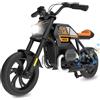RCB R9 Motoveicolo Elettrico per Bambini, Motocicletta con Altoparlante, 3 velocità 10/15/25 KMH & Autonomia 15 KM, llluminazione ambientale, ruote 12" Moto Cavalcabile per bambini 6+ anni