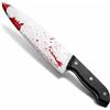 TK Gruppe Timo Klingler - Coltello finto insanguinato - come accessorio per Halloween e carnevale - circa 34 cm, realistico per costume horror