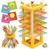 Nene Toys BEEFALL Gioco da Tavolo e di Società Bambini 3 Anni - Torre di Equilibrio in Legno FSC con Api, Bastoncini, Dado e Carte Azione - 4 in 1 (3 modalità + Rainbow Sticks) Montessori