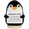 Vulfire Pinguino Amore Mio fatto a mano Idea Regalo Romantico per la Coppia regalo San Valentino per lui e lei Compleanno Matrimonio Anniversario di Nozze Fidanzati Sorpresa d'Amore (Pinguino, Amore Mio)