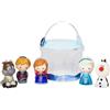 Disney Store set di giochi ufficiale di Frozen per il bagnetto, 5 pezzi, include i personaggi Anna, Elsa, Olaf, Sven e Kristoff con secchiello contenitore, per bimbi dai 6 mesi in su