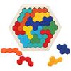 EACHHAHA Puzzle Esagono in Legno Giocattoli, Rompicapo Blocco Puzzle in Legno, Puzzle Giocattoli Educativi, Tangram Puzzle per Bambini 3 4 5 6 Anni