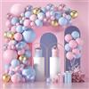 UPSHELL - Palloncini Gender Reveal Rosa e Azzurri Boy or Girl, Kit Completo di 124 Palloncini per Baby Shower per Decorazioni Arco Palloncini Struttura (Palloncini)