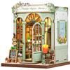 CUTEBEE Kit Angolo Libro - Casa delle Bambole Fai da Te, Casa in Miniatura Fai da Te per Adulti, Set Creativo 3D di Puzzle in Legno e Fermalibri per Decorazione della Libreria | Regalo, 199 Pezzi